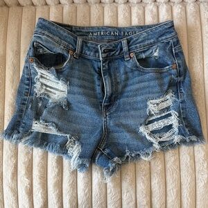 American Eagle Outfitters Ripped Blue Jean Shorts